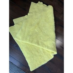 by‎ Anthropologie Yellow Fuzzy Eyelash Knit Throw Blanket Soft Shaggy Plush Cozy